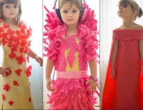 Papírruhákkal csinál divatot a négy éves kislány - jelmez-otletek, ujdonsagok -