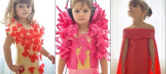Papírruhákkal csinál divatot a négy éves kislány - jelmez-otletek, ujdonsagok -
