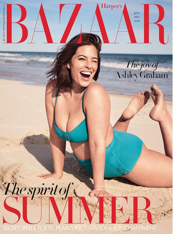 Ashley Graham retro bombázó a Harper's Bazaar editorialjában - furdoruha-2, ujdonsagok -