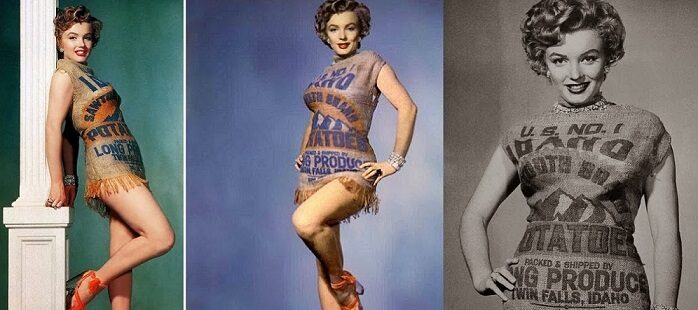 Marilyn Monroe esete a krumplis zsákkal - divat-tortenetek, ujdonsagok -